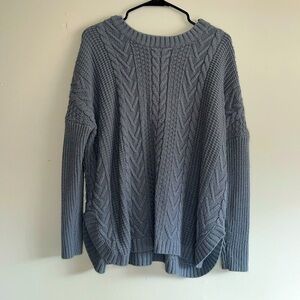 EUC Natural Reflections Cable-Knit Long-Sleeve Sweater for Ladies Seafoam Green